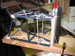 Here is another flavor of the rigging I used to hold the tower assemblies in place.